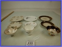 3 SINGLE SETS OF 2 PLATES AND CUP CHINA DISHES