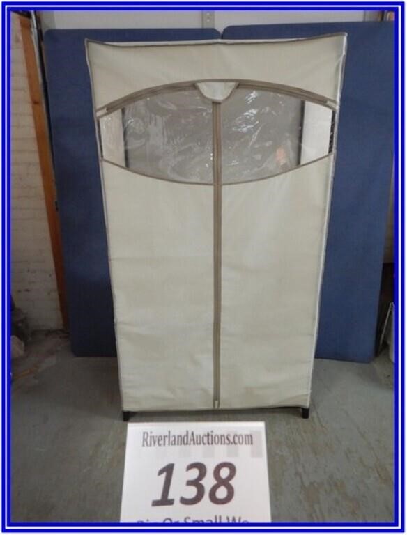 TAN CLOTH PORTABLE WARDROBE