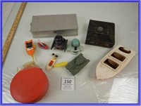 VINTAGE TOYS AND ITEMS-METAL BOX-BOATS-CANISTER