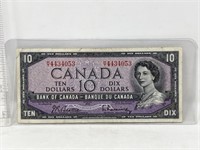 Note- 1954 Canada 10 dollars