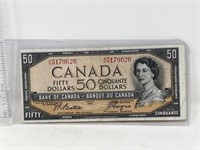 Note- 1954 Canada 50 dollars