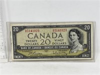 Note- 1954 Canada 20 dollars