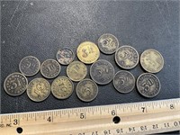 15 foreign coins