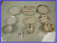 3- SINGLE SETS OF PORCELAIN DISHES-PLATES AND CUPS