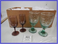 ASSORTED WINE GLASSES- 8 LARGE - 18 SMALL