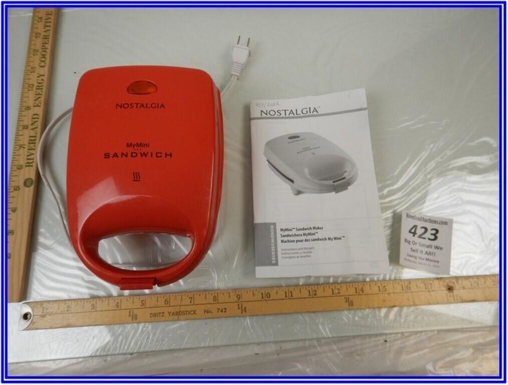 NOSTALGIA MY MINI SANDWICH MAKER