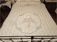 Embroidered bedspread full size