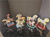 6 pieces of carousel figurines