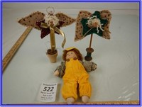 ONE DOLL AND TWO ANGEL DECOR