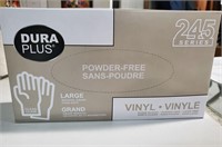 100 Large Vinyl Gloves Powder free