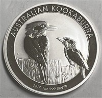 2017 Australian Kookaburra 1 Ounce .999 Silver!