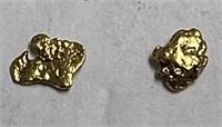 Two Small Real Raw Gold Nuggets!