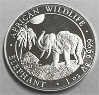 2017 African Wildlife 1 Ounce 999.9 Silver