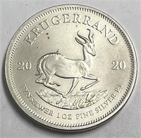 South Africa 1 Ounce Fine Silver Krugerrand!