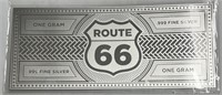 Route 66 One Gram .999 Fine Silver!