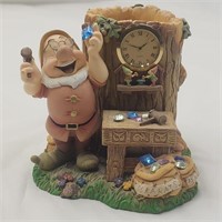 Seven Dwarves Pen Holder w/Clock, Untested