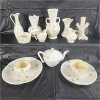 Belleek Vintage Tea & Vase Set