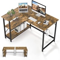 47 in Computer Desk - L Shaped  Rustic Brown