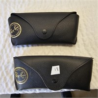 2 Ray Ban Sunglass Carry Cases & Cleaning Towel
