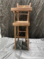 Vintage wooden toy high chair