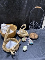 Baskets and Easter decor