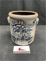 Rowe pottery Age Of Discovery Stoneware Crock