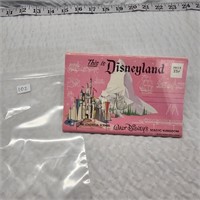 Mid Century Walt Disney Disneyland Post Card Book
