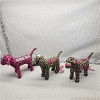 PINK Victorias Secret Cheetah Print Plush Dogs