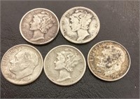 5 silver dimes