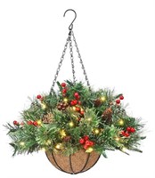 Artificial Christmas Hanging Basket, Hanging Decor