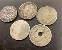 5 old US coins