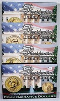 4 different  2007 P&D Presidential Dollar sets