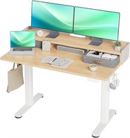 INNOVAR Desk  48x24inch   Wood  White Frame