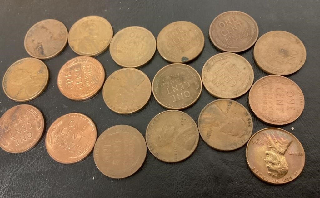 18 wheat pennies