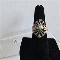 Vintage Sterling Silver & Abalone Ring