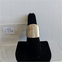 Sterling Silver Ribbed Silver Unltd Chunky Ring