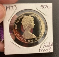 1973 Canadian half dollar frosted proof