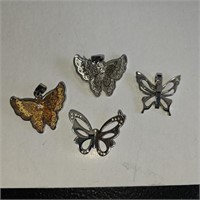 Intricate Stainless Butterfly Pendants, More