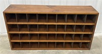 (I) Wooden Storage Shelf With 36 (5’’x11’’)