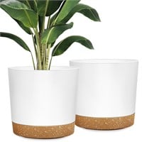DEMACIYA 10 Inch Plant Pots, 2Pack Planters for In