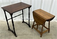 (L) End Tables: Vintage Wooden Accent Table