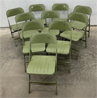 (I) Vintage Metal Folding Chairs 19’’x17’’x30’’