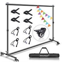 10 * 7ft Backdrop Stand, with Wheels, Adjustable H
