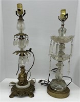 (L) Cherub Crystal Lamp & Crystal Lamp. 22.5’’