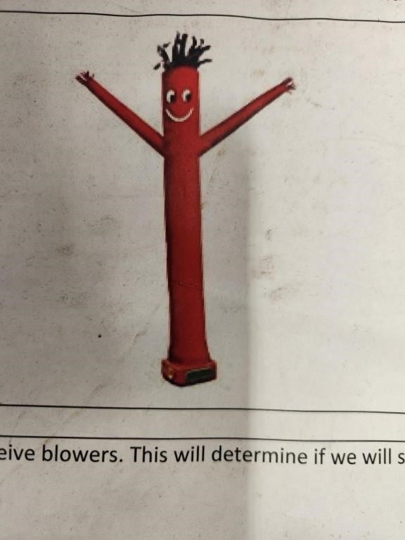 10 FT RED DANCING MAN WITH BLOWER