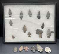(L) American Indian Arrowheads In Frame &