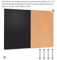 MSRP $22 Corkboard & Chalkboard