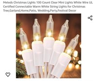 MSRP $10 100ct mini Clear Lights