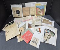 (T) Lot Of Paper Ephemera Miscellaneous From