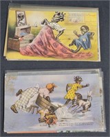 (T) Black Americana Postcards Includes Jocular